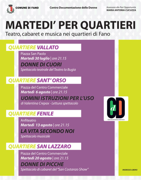 Martedì per quartieri 2013