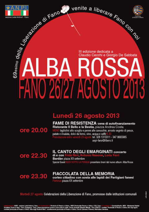 Alba Rossa: 69esimo della liberazione di Fano dal nazifascismo